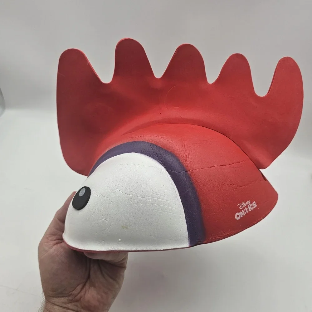 Disney On Ice Chicken Rooster Hat Red White Adult Costume Foam Toy Helmet